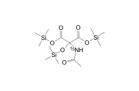 15N-Acetylamido-15N-[2-(trimethylsiloxy)-1,3-propandioic acid] di(trimethylsilyl) ester