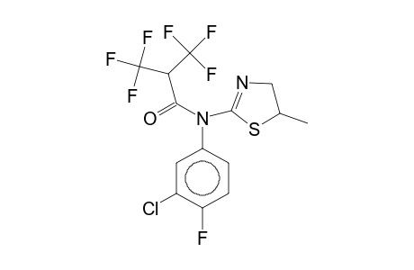 N-(3-Chloro-4-fluorophenyl)-3,3,3-trifluoro-N-(5-methyl-2-thiazolin-2-yl)-2-(trifluoromethyl)propionamide