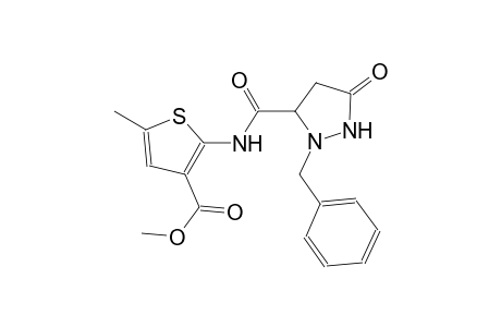 3-thiophenecarboxylic acid, 5-methyl-2-[[[5-oxo-2-(phenylmethyl)-3-pyrazolidinyl]carbonyl]amino]-, methyl ester