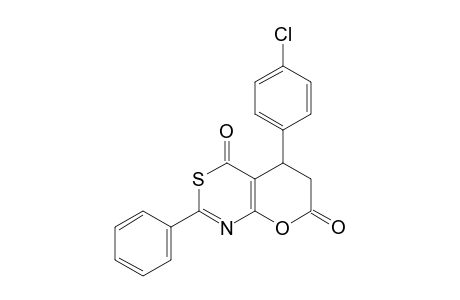 2-Phenyl-5-(4-chlorophenyl)-5,6-dihydro-4H,7H-pyrano[2,3-d][1,3]thiazine-4,7-dione