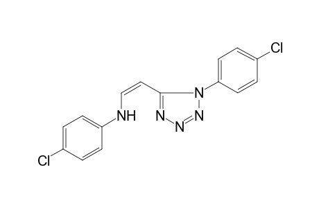 4-Chloro-N-((Z)-2-[1-(4-chlorophenyl)-1H-tetraazol-5-yl]ethenyl)aniline