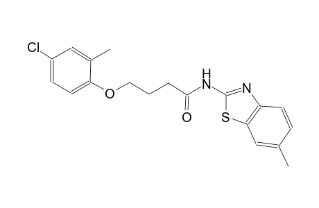 4-(4-chloro-2-methylphenoxy)-N-(6-methyl-1,3-benzothiazol-2-yl)butanamide