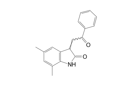 5,7-dimethyl-3-phenacylidene-2-indolinone
