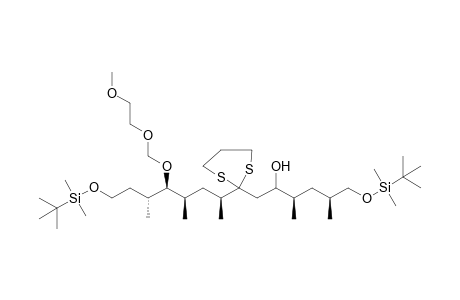 (3R,4S,5R,7S,11R,13S)-1,14-Di[(tert-butyldimethylsilyl)oxy]-10-hydroxy-4-[(2'-methoxyethoxymethyl)oxy]-3,5,7,11,13-pentamethyl-8,8-(propane-1'',3''-dithio)tetradecane