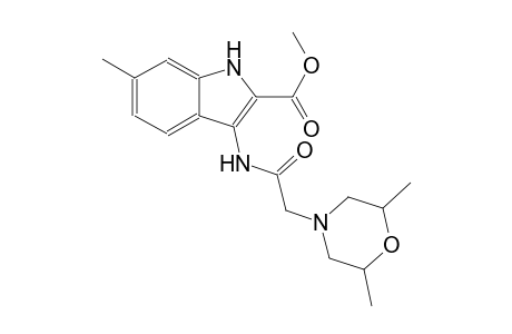 methyl 3-{[(2,6-dimethyl-4-morpholinyl)acetyl]amino}-6-methyl-1H-indole-2-carboxylate