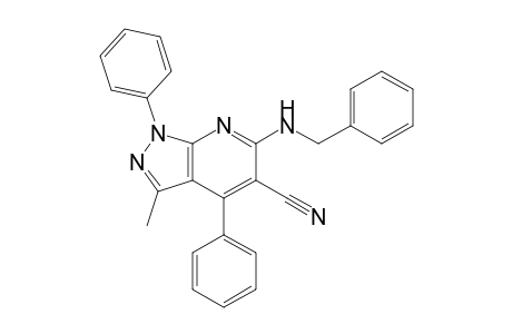 6-[N-Benzylamino]-5-cyano-3-methyl-1,4-diphenyl-4H-pyrano[2,3-c]pyrazole