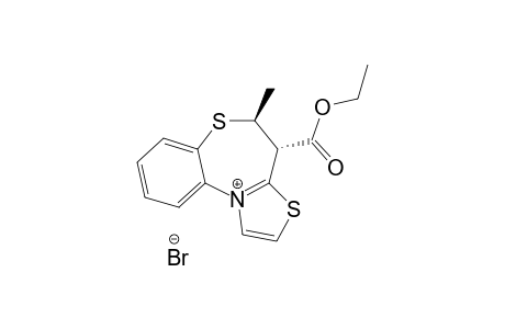 TRANS-4,5-DIHYDRO-4-ETHOXYCARBONYL-5-METHYLTHIAZOLO-[2,3-D]-[1,5]-BENZOTHIAZEPINIUM-BROMIDE