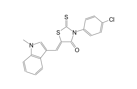 (5Z)-3-(4-chlorophenyl)-5-[(1-methyl-1H-indol-3-yl)methylene]-2-thioxo-1,3-thiazolidin-4-one