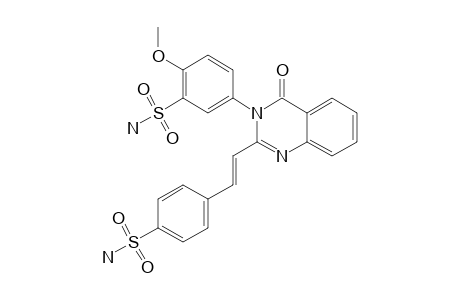2-METHOXY-5-[4-OXO-2-[(E)-2-(4-SULFAMOYLPHENYL)-ETHENYL-3,4-DIHYDROQUINAZOLIN-3-YL]-BENZENE-1-SULFONAMIDE