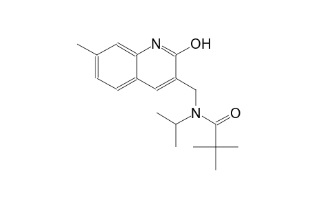 N-[(2-hydroxy-7-methyl-3-quinolinyl)methyl]-N-isopropyl-2,2-dimethylpropanamide