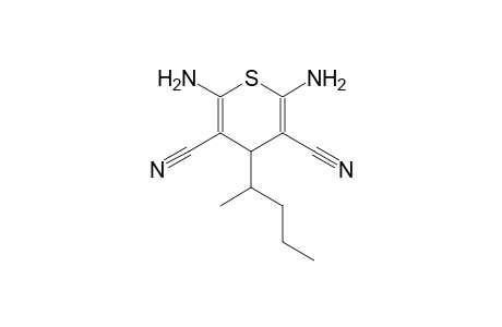 4H-thiopyran-3,5-dicarbonitrile, 2,6-diamino-4-(1-methylbutyl)-