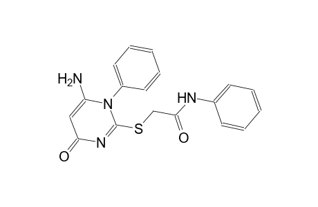 2-[(6-amino-4-oxo-1-phenyl-1,4-dihydro-2-pyrimidinyl)sulfanyl]-N-phenylacetamide