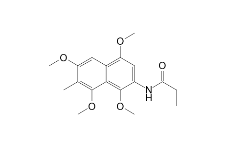 Propanamide, N-(1,4,6,8-tetramethoxy-7-methyl-2-naphthalenyl)-