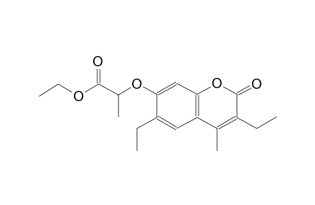 propanoic acid, 2-[(3,6-diethyl-4-methyl-2-oxo-2H-1-benzopyran-7-yl)oxy]-, ethyl ester