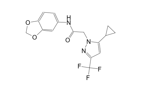 N-(1,3-benzodioxol-5-yl)-2-[5-cyclopropyl-3-(trifluoromethyl)-1H-pyrazol-1-yl]acetamide