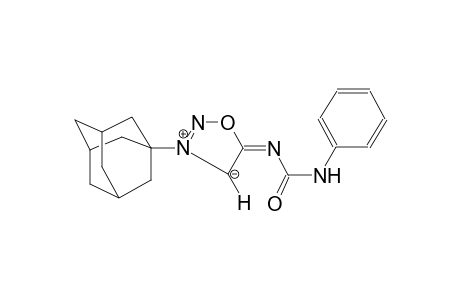 (E)-3-(adamantan-1-yl)-5-((phenylcarbamoyl)imino)-4,5-dihydro-1,2,3-oxadiazol-3-ium-4-ide