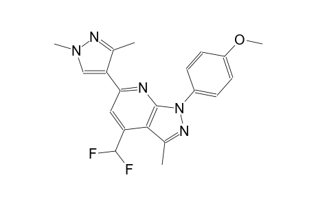 1H-pyrazolo[3,4-b]pyridine, 4-(difluoromethyl)-6-(1,3-dimethyl-1H-pyrazol-4-yl)-1-(4-methoxyphenyl)-3-methyl-