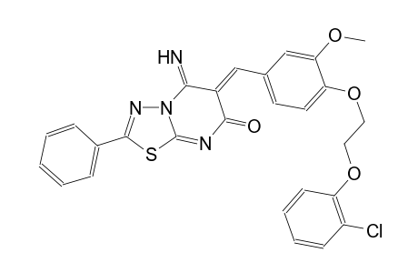 7H-[1,3,4]thiadiazolo[3,2-a]pyrimidin-7-one, 6-[[4-[2-(2-chlorophenoxy)ethoxy]-3-methoxyphenyl]methylene]-5,6-dihydro-5-imino-2-phenyl-, (6Z)-