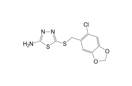 5-{[(6-chloro-1,3-benzodioxol-5-yl)methyl]sulfanyl}-1,3,4-thiadiazol-2-amine