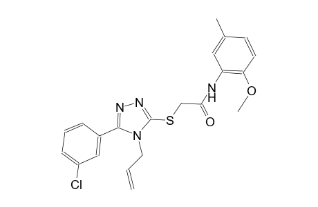 2-{[4-allyl-5-(3-chlorophenyl)-4H-1,2,4-triazol-3-yl]sulfanyl}-N-(2-methoxy-5-methylphenyl)acetamide