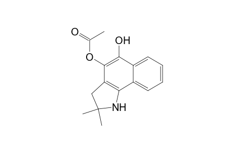 4-Acetoxy-2,3-dihydro-5-hydroxy-2,2-dimethyl-1H-benz[g]indole