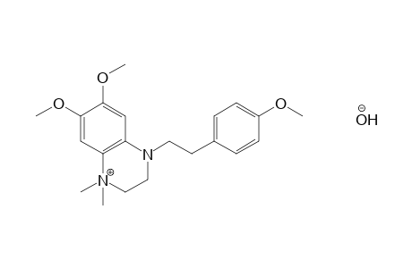 6,7-dimethoxy-1,1-dimethyl-4-(p-methoxyphenethyl)-1,2,3,4-tetrahydroquinoxalinium hydroxide