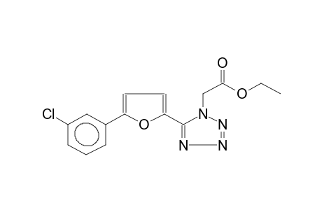 ETHYL 5-[5-(3-CHLOROPHENYL)-2-FURYL]-1-TETRAZOLYLACETATE