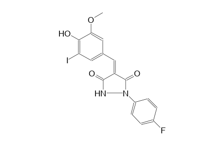 (4E)-1-(4-fluorophenyl)-4-(4-hydroxy-3-iodo-5-methoxy-benzylidene)pyrazolidine-3,5-quinone