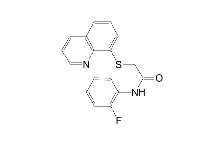 N-(2-Fluorophenyl)-2-(8-quinolinylsulfanyl)acetamide