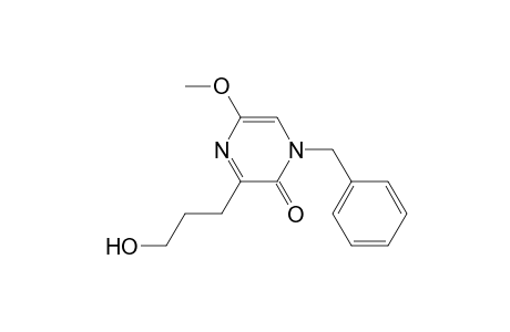 2(1H)-Pyrazinone, 3-(3-hydroxypropyl)-5-methoxy-1-(phenylmethyl)-
