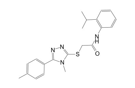 N-(2-isopropylphenyl)-2-{[4-methyl-5-(4-methylphenyl)-4H-1,2,4-triazol-3-yl]sulfanyl}acetamide