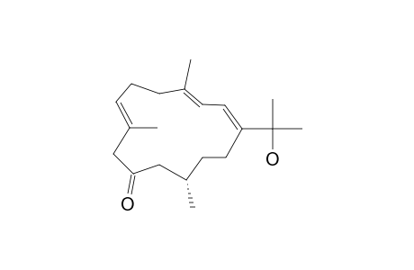 GRANDILOBATIN_D;(12-S*,1-E,3-E,7-E)-15-HYDROXYCEMBRA-1,3,7-TRIEN-10-ONE