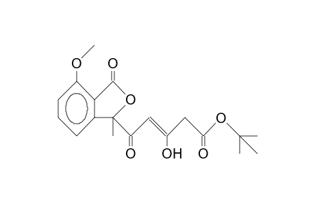 7-Methoxy-3-methyl-phthalide 3-(1,3,5-trioxo-pentanoic acid, tert-butyl ester) enol-form