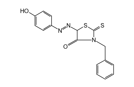 3-BENZYL-5-[(p-HYDROXYPHENYL)AZO]RHODANINE