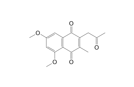 2-Acetonyl-5,7-dimethoxy-3-methyl-1,4-naphthoquinone