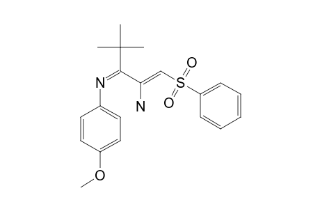 (1Z,3Z)-3-AMINO-2-(TERT.-BUTYL)-1-(4-METHOXYPHENYL)-4-(PHENYLSULFONYL)-1-AZABUTA-1,3-DIENE