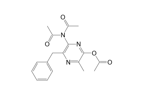 2-Acetoxy-5-benzyl-6-(diacetylamino)-3-methylpyrazine