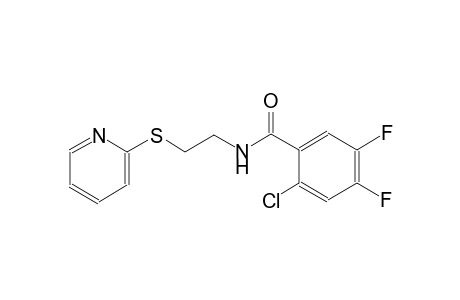 2-chloro-4,5-difluoro-N-[2-(2-pyridinylsulfanyl)ethyl]benzamide