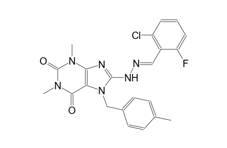 2-chloro-6-fluorobenzaldehyde [1,3-dimethyl-7-(4-methylbenzyl)-2,6-dioxo-2,3,6,7-tetrahydro-1H-purin-8-yl]hydrazone