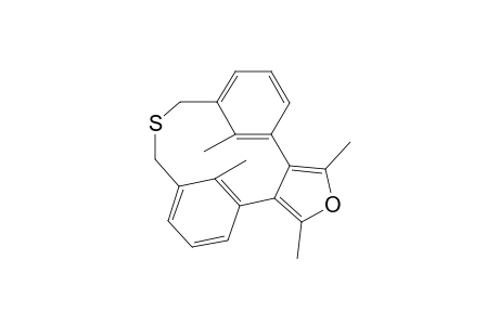 anti-8,16,2',5'-Tetramethyl-1-thia[3.2]metacyclo[9,10-e]furan