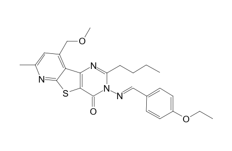 Pyrido[3',2':4,5]thieno[3,2-d]pyrimidin-4(3H)-one, 2-butyl-3-[[(4-ethoxyphenyl)methylidene]amino]-9-(methoxymethyl)-7-methyl-