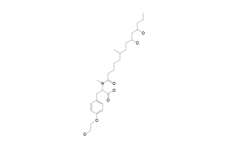 2-[(9,11-dihydroxy-6-methyl-tetradecanoyl)-methyl-amino]-3-[4-(2-hydroxyethoxy)phenyl]propionic acid