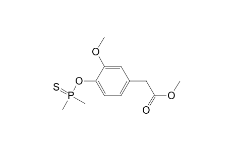 Benzeneacetic acid, 4-[(dimethylphosphinothioyl)oxy]-3-methoxy-, methyl ester