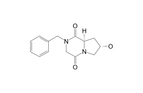 (6S,8R)-2,5-DIOXO-8-HYDROXY-4-BENZYL-1,4-DIAZABICYClO-[4.3.0]-NONANE