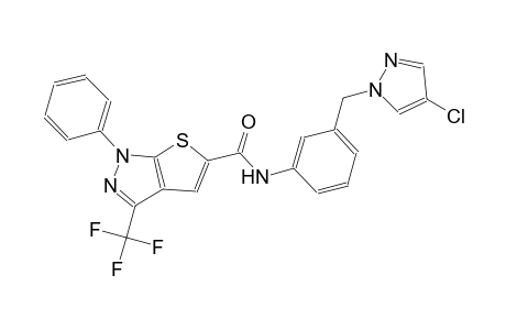 N-{3-[(4-chloro-1H-pyrazol-1-yl)methyl]phenyl}-1-phenyl-3-(trifluoromethyl)-1H-thieno[2,3-c]pyrazole-5-carboxamide
