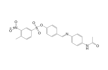 4-((E)-{[4-(acetylamino)phenyl]imino}methyl)phenyl 4-methyl-3-nitrobenzenesulfonate
