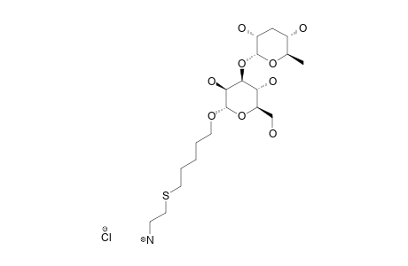 5-(2-AMINOETHANETHIO)-PENTYL-3,6-DIDEOXY-ALPHA-D-RIBO-HEXOPYRANOSYL-(1->3)-ALPHA-D-MANNOPYRANOSIDE-HYDROCHLORIDE-SALT