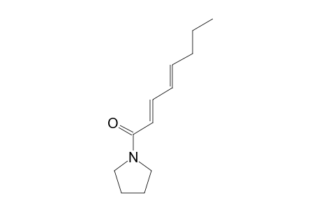 (2E,4Z)-1-(1-Oxo-2,4-octadienyl)-pyrrolidin