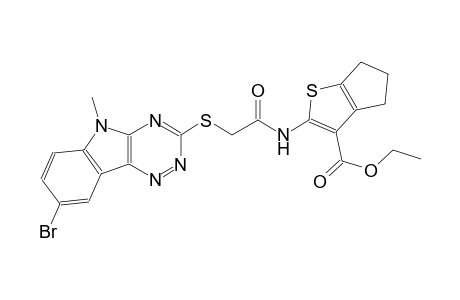4H-cyclopenta[b]thiophene-3-carboxylic acid, 2-[[[(8-bromo-5-methyl-5H-[1,2,4]triazino[5,6-b]indol-3-yl)thio]acetyl]amino]-5,6-dihydro-, ethyl ester