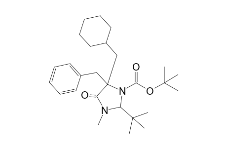 t-Butyl 2-(t-butyl)-5-benzyl-5-(cyclohexylmethyl)-3-methyl-4-oxo-1-imidazolidinecarboxylate